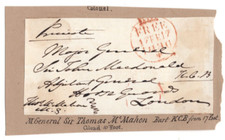 Lt-General Thomas McMahon, 2nd Baronet Signed Free Front 1836 / Autographed