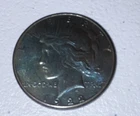 1922 Peace Dollar with UNIQUE BLUE TONING $1 Coin 90% Silver  KM# 150