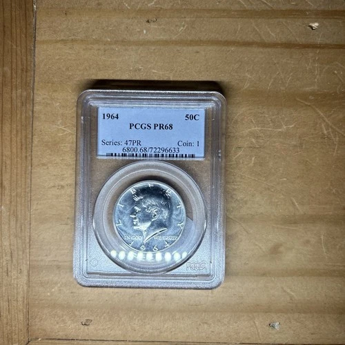 1964 Kennedy Proof Half Dollar NGC PF68 Cameo 90% Silver 50c series 47 Pr