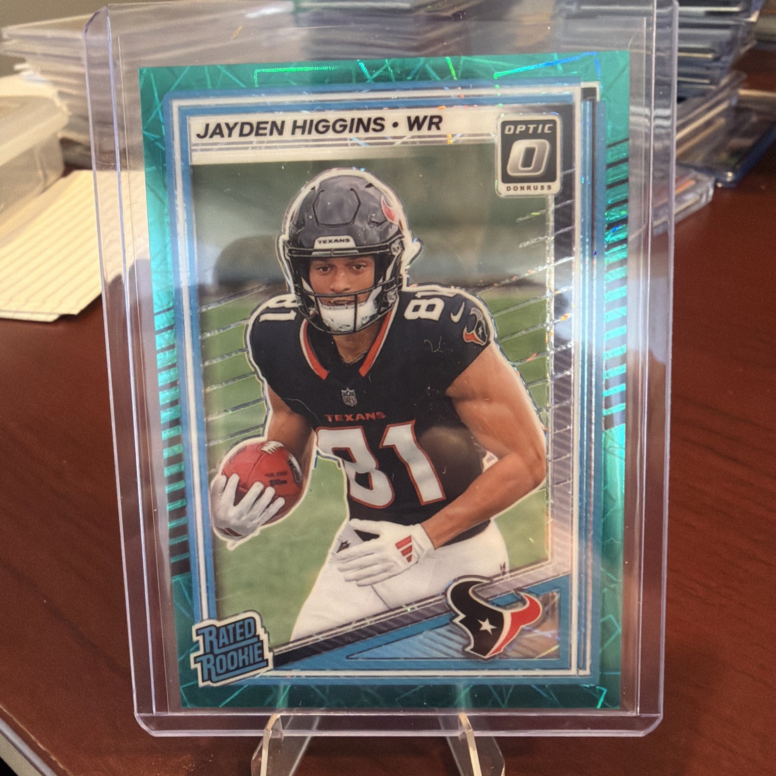 2025 Panini Donruss Optic Jayden Higgins Rated Rookie Teal Velocity Prizm #225