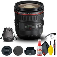 Canon EF 24-70mm f/4L IS USM Lens 6313B002  Filter Kit  Cap Keeper  More