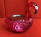 Bath & Body Works Pink Flamingo GlitterWater Globe 3 Wick Light Up Candle Holder