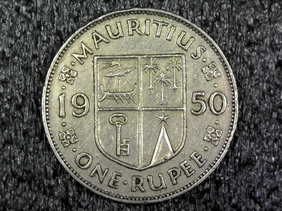 1950 Mauritius One Rupee World, Foreign Coin KM#29.1 (z864)