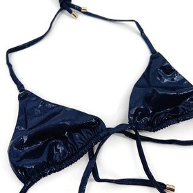 L' Agent Provocateur Sevilla Navy Triangle Bikini Top Sz S NWT