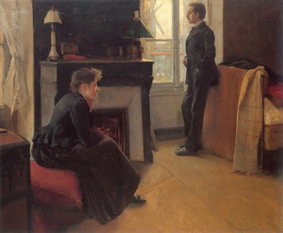 Santiago Rusinol Summer Shower 1891 17''x 22'' Archival Art Print