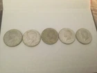 Silver Kennedy Half Dollars - Lot of 5 - 1967