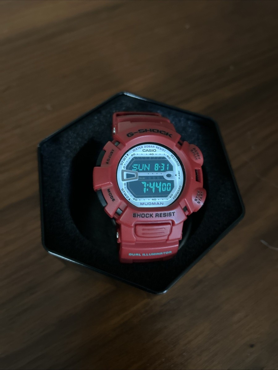 RARE NOS Casio G-shock Mudman Watch G9000MX Red for sale