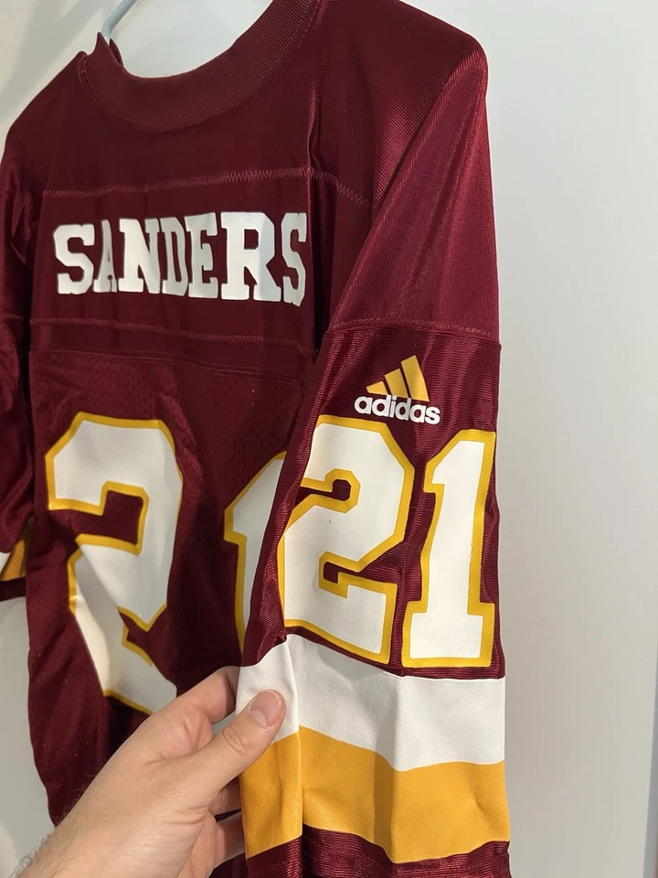 Camiseta Adidas Deion Sanders #21 Washington Redskins de colección para hombre roja mediana NFL Foto 3 de 4