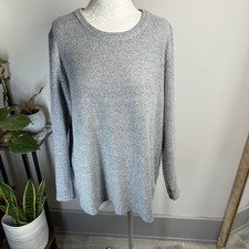 Pink Clover Women's 1XL  Gray Knit Sweater