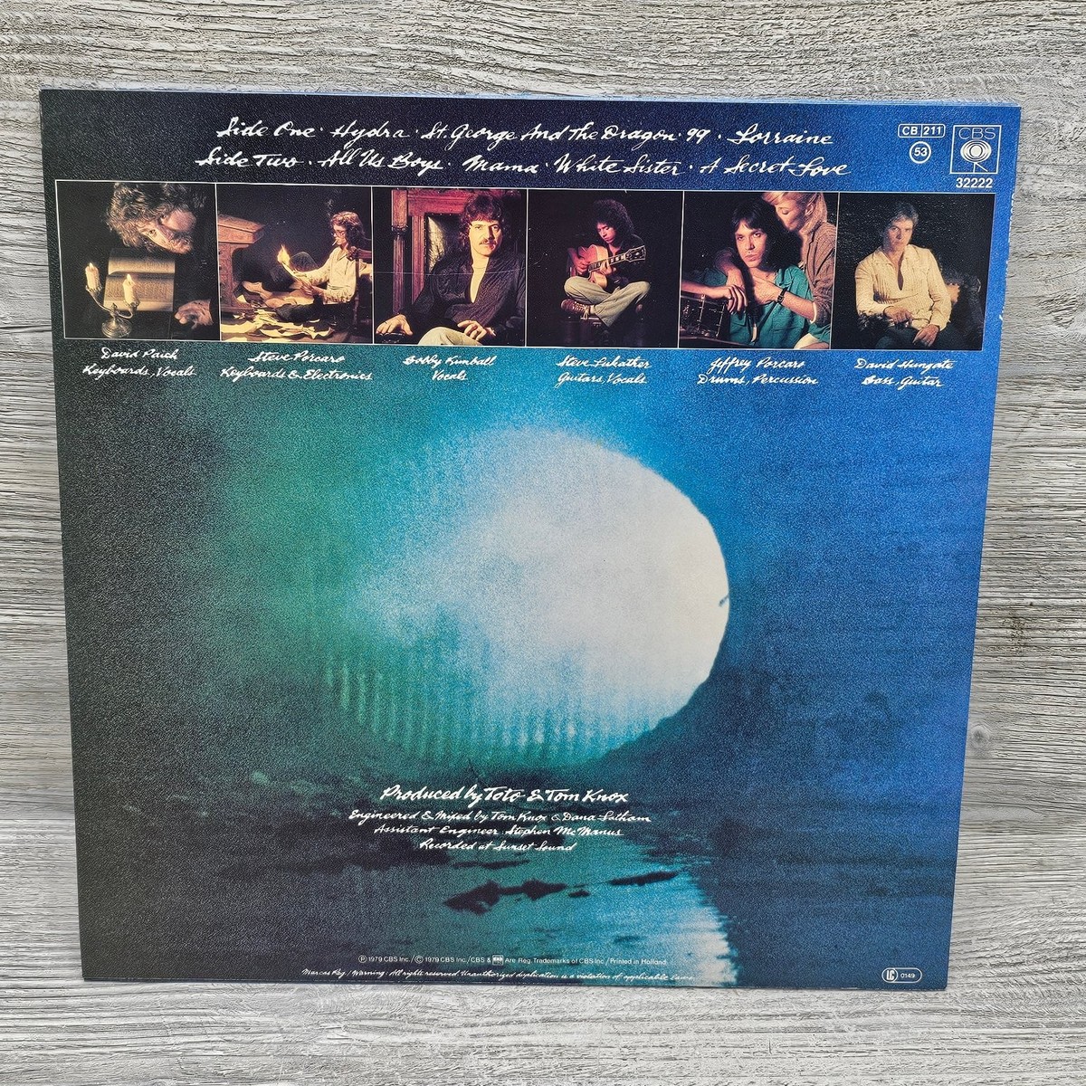 Toto – Hydra LP Record 1979 CBS Rock Pop 33⅓ RPM Holland Stereo