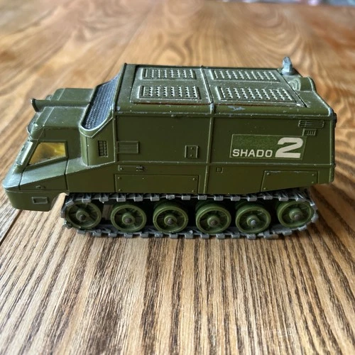 DINKY SHADO 2 MOBILE No.353 OLIVE GREEN, PALE GREEN BASE VINTAGE DIECAST 1971-79