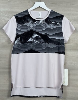 Lululemon Snapshot Tee Classic Loose Fit Hip Length Size 6 NTBL/MSTY 78824