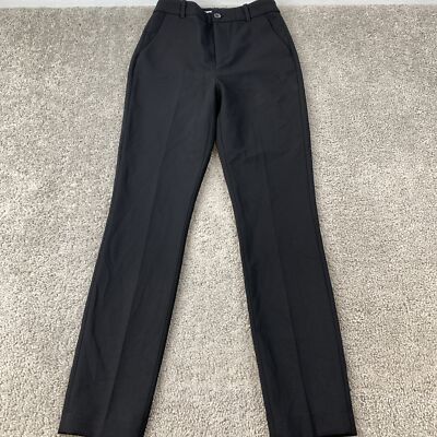 Zara Pants Women's Size 24 Black Straight Leg Office Style