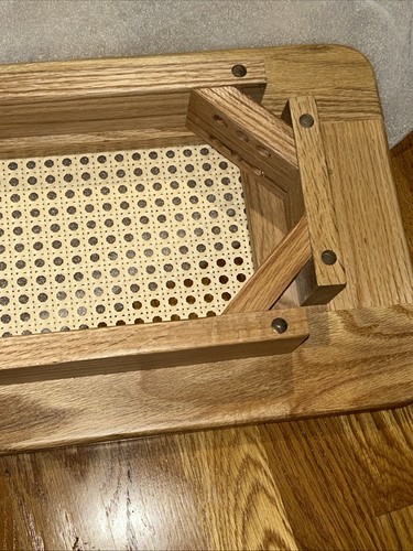 Solid Natural Walnut Rattan Woven & Wood Bench,Shoe Stool,plant Stand, NEW!!! - Picture 14 of 19