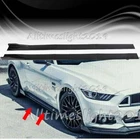 For Ford For Mustang Gloss Black Side Skirts Extension Chin Lip Rocker Panel