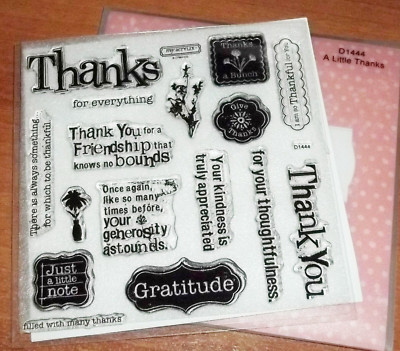 CTMH D1444 A LITTLE THANKS ~ Once again like so many times before..., GRATITUDE