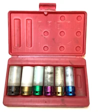 6 JB Tool Astro pneumatic plastic sleeved sockets