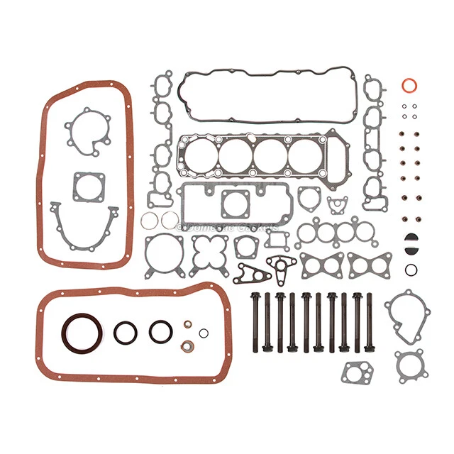 Подходит для 90-92 Nissan Axxess Stanza 2,4 л SOHC полный комплект прокладок болтов KA24E - Изображение 2 из 4