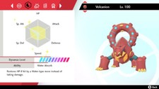 Volcanion Pokemon Sword and Shield 6IV The Crown Tundra