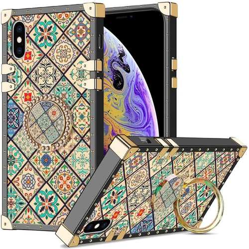 Luxury Ring Grid Totem Cover Case For 11 12 13 14 15 16 Pro Max XR XS 7 8 SE 16E - Picture 14 of 17