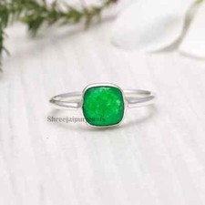 Green Quartz Ring 925 Sterling Silver Ring Boho Handmade Ring Women Ring Gift