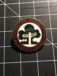Ramblers Association Golden Jubilee 1935 1985 Pin Badge Ebay