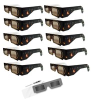 Solar Eclipse Glasses - 10 Sun Circles - Iso Certified Ce Approved - Sleeved ... on sale Solar Eclipse Glasses - 10 Sun Circles - Iso Certified Ce Approved - Sleeved ... on sale