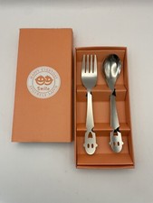 NIB Happy Everyday Baby/Child Spoon Fork Eating Utensils Set