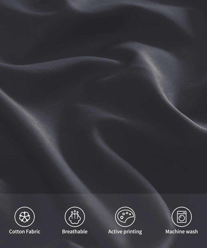 Juego de 2 fundas de almohada de algodón suaves transpirables 600 hilos estándar 20x26 Foto 3 de 4