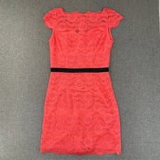 Hailey Logan By Adrianna Papell Lace Dress Elegant  3/4 Floral Black Waist.
