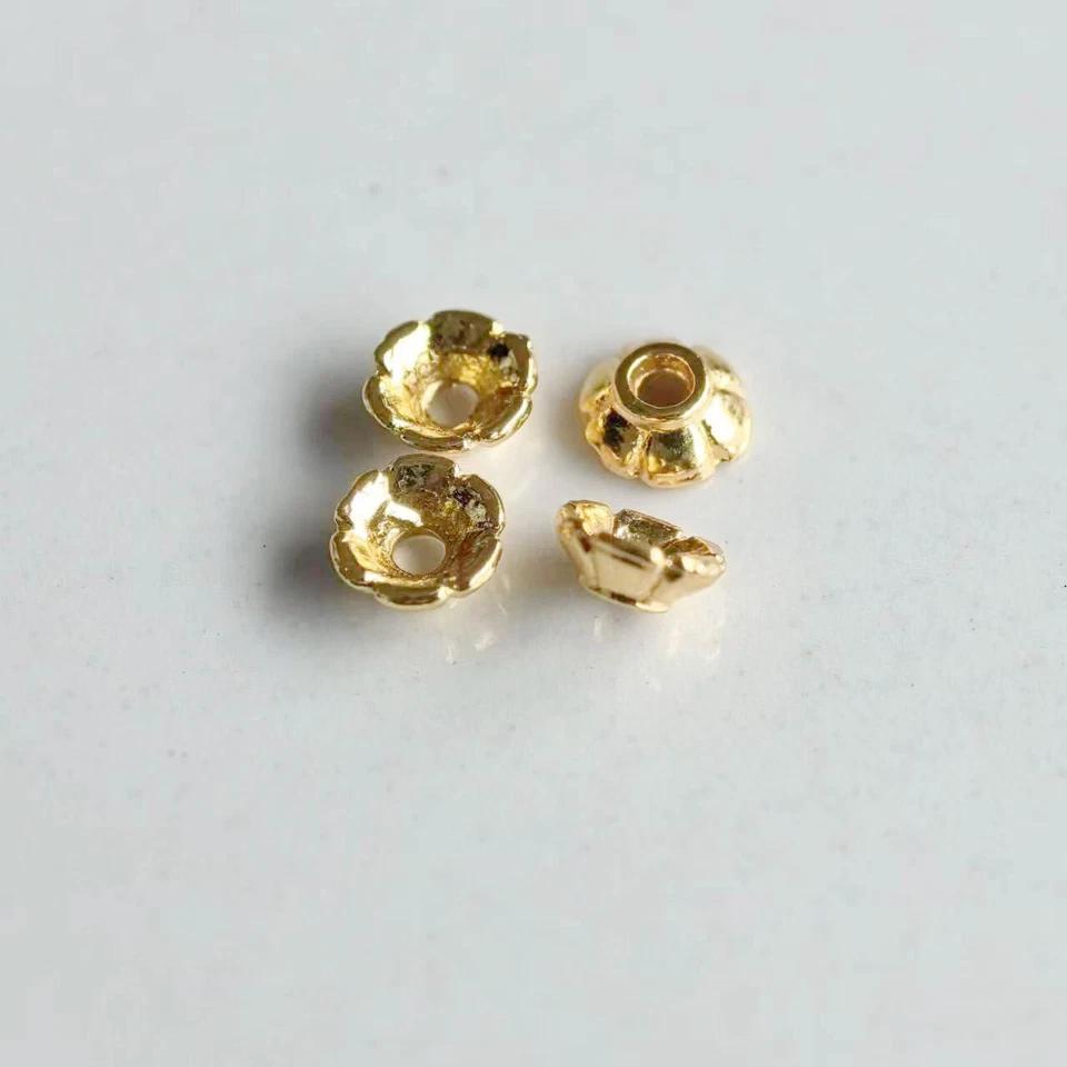 500 PIEZAS Tapas de cuentas con dije mixto Tapa de extremo de flor de 3 mm Hágalo usted mismo Joyería Artesanía Accesorios Foto 3 de 4