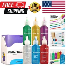 Ultra-Fine 6-Pack of Glitter Glue in Bold Colors - Perfect for Art Projects