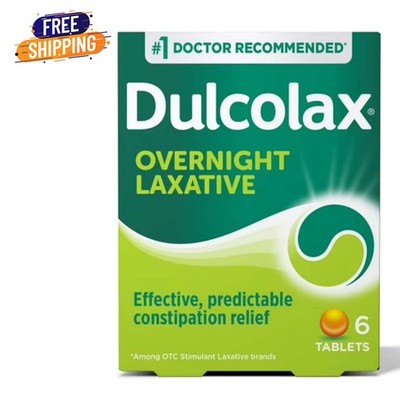 Dulcolax Stimulant Laxative Tablets, Gentle Constipation Relief 6 Ct.