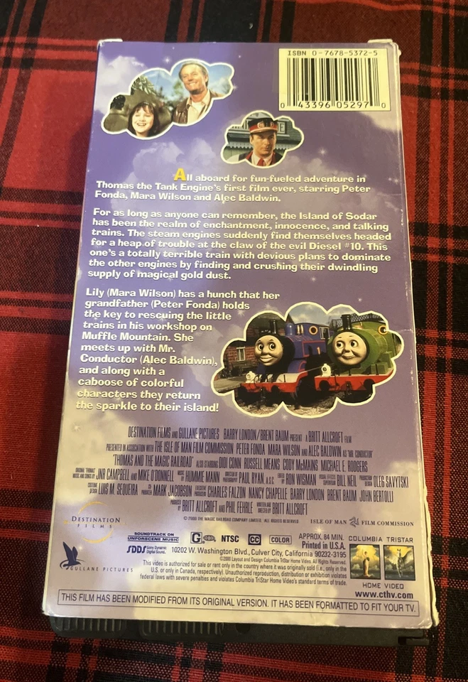 Thomas and the Magic Railroad (VHS, 2000) Peter Fonda Alec Baldwin Slipcover HTF - Image 2 of 4