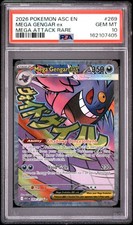 2026 POKEMON ASC EN-ASCENDED HEROES MEGA ATTACK RARE #269 MEGA GENGAR EX PSA 10