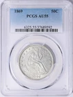 1869 Seated Liberty Half Dollar : PCGS AU55