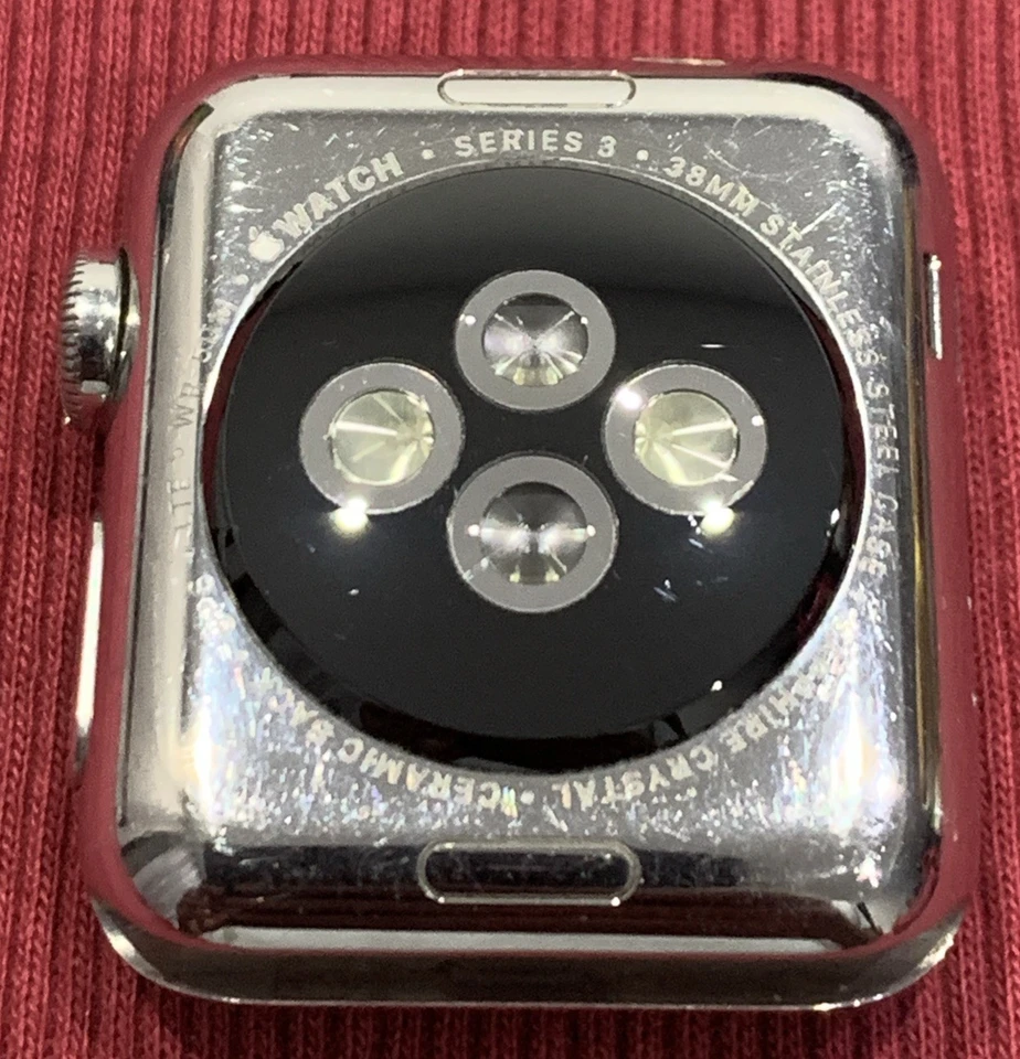 Apple Watch Series 3 38mm Stainless Steel Case & Black Braided  Loop  Cellular - Image 4 of 4