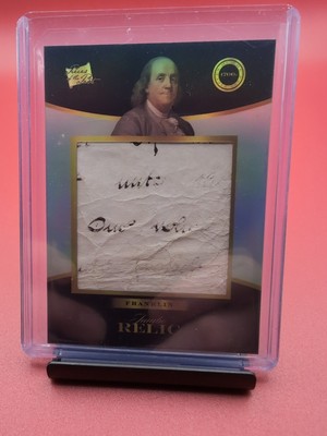 BEN FRANKLIN 2024 PIECES OF THE PAST 1700's HAND WRITTEN RELIC