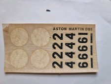 AIRFIX Aston Martin DB5 Model Motor Racing original 1960's transfers set