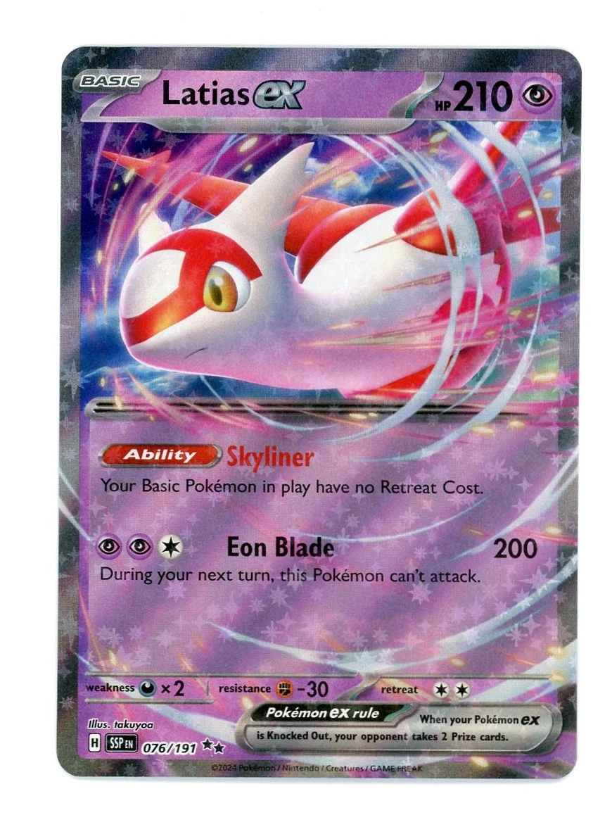 latias ex pokemon card value Prices Celebrate the incredible history of the TCG hobby by adding this Mega Latias ex 2025 Pokemon Mega Evolution Double Rare #100 PSA Authenticated 10 Card to your vault PSA 10 Latias ex 239/191