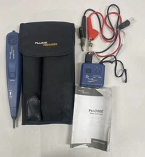 Fluke Networks PRO3000 Analog Toner and Probe Kit w/ case, manual