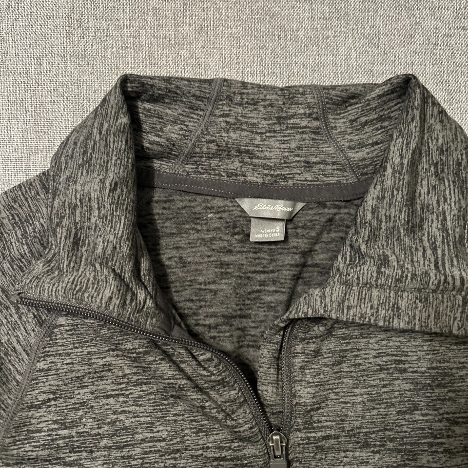 Camisa deportiva para correr Eddie Bauer talla S pequeña gris jaspeado 1/4 cremallera para mujer Foto 2 de 4
