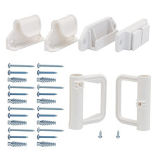 WOMHOM Retractable Baby Gates Replacement Parts Kit White Extra Wide Baby Gate