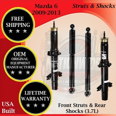 Monroe OEM Front Struts & Rear Shocks For 2009-2013 Mazda 6 9 Yr Warranty