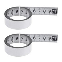 2X Selbstklebende MaßBand 200Cm Metrische Metall Klebrige Stahl Werkbanklineal