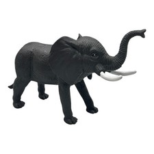 Greenbrier International Hard Plastic Gray Elephant Animal Figure Toy 6" Long