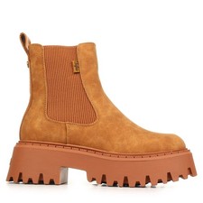 Chaussures Boots Buffalo femme Aspen Chelsea Warm Vegan Nubuck Marron