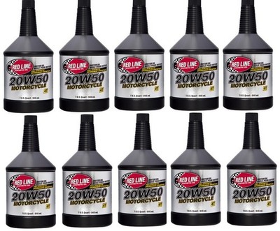 Red Line 10 Quarts 20W-50 Synthetic Motor / Engine Oil for Harley Davidson