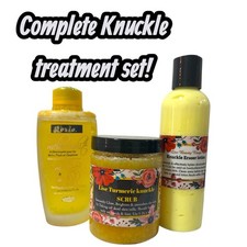 MELIE WHITE KNUCKLE CLEANSER  DARK KNUCKLE LISE ERASER  LISE KNUCKLE SCRUB 3pc