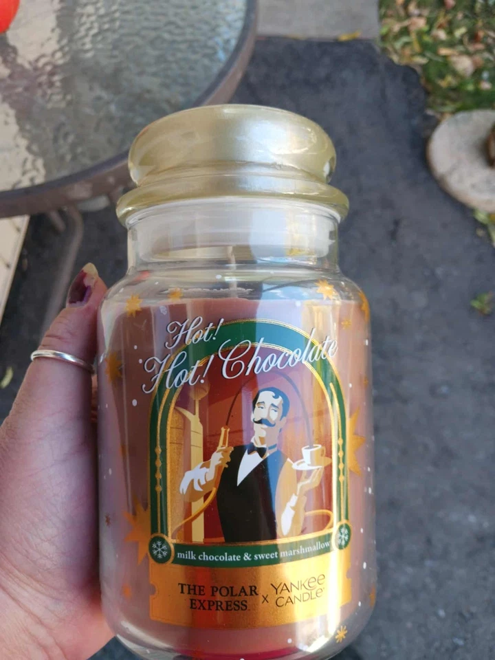 YANKEE CANDLE Chocolate Caliente Tarro Grande Vela Polar Express X Colección NUEVO Foto 3 de 4